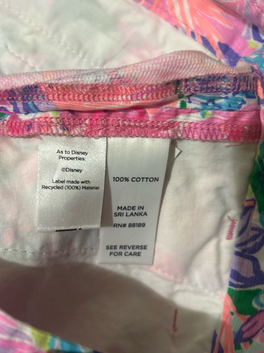 Lily Pulitzer x Disney collab Floral Print Pink Women's Summer Shorts - Picture 4 of 4